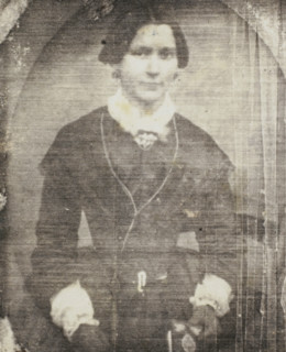 Photo reproduction of a daguerreotype of a portrait of an unknown woman, photograph, reproduction,