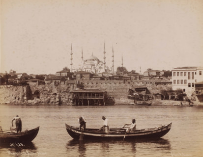 View of the Sultan Ahmet Mosque in Istanbul, Mosquée du Sultan-Ahmed, photograph, number: 'N, 429