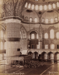 Intérieur de la Mosquée Ahmed, Interior of the Sultan Ahmet Mosque in Istanbul, photograph, number: