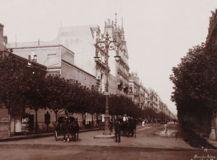 Buenos-Aires, Avenida de Mayo, View of Avenida de Mayo in Buenos Aires, photograph, monogram: 'AC',