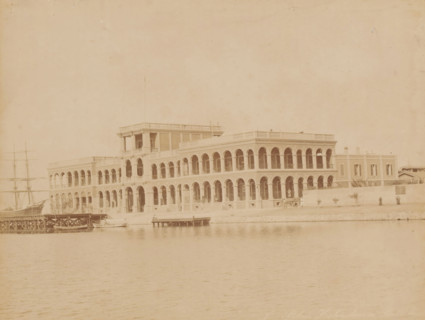 Port office, called the Palais Hollandais, in Port Said, Palais Holandais à Port Saïd, photograph,