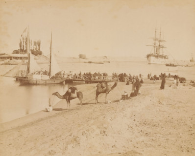 Pont de la Syrie à Kantara, Crossing point for caravans across the Suez Canal at Al-Qantarah,