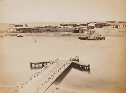 View of a ferry, possibly in Egypt, photograph, Egypt, 1860 - 1900, photographer, North Africa,