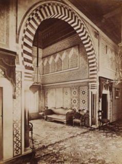 Interior of the Dar El Bey in the Medina of Tunis, Tunis, Dar-el-Bey, la Salle des Ministres,