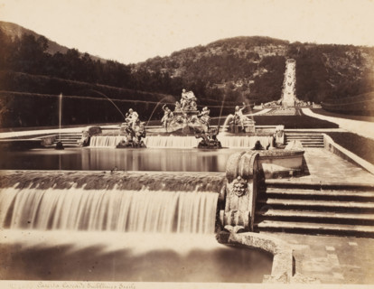 Fountain in the garden of the Palace of Caserta, Italy, Caserta Cascade Emblemes Sicile,