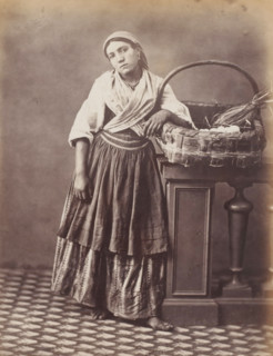 Marchande d'Oeufs, Woman with basket of eggs, Naples, photograph, number: '34', number: 'No. 4187',