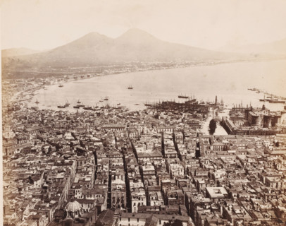 View over the Bay of Naples and Mount Vesuvius from the (former) Carthusian Monastery of Saint