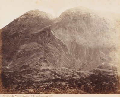 Le Vesuve Cratere 1873. grande overture 1872, View of the crater of Vesuvius after the eruption of