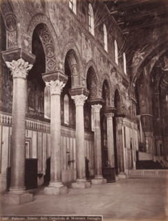 Interior of the Cathedral of Palermo, Italy, Interno della Cattedrale di Monreale. Dettaglio,