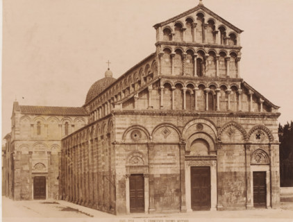 Exterior of the Cathedral of Pisa, Italy, S. Francesco Duomo Vecchio, Pisa, photograph, number: