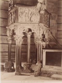 Pulpito del Battistero di N.Pisano, Pulpit of Nicola Pisano in the Baptistery in Pisa, Italy, Pisa,