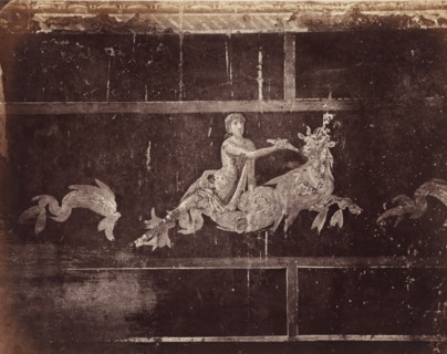 Photo reproduction of a fresco in Pompeii, Italy, photograph, reproduction, number: '76.', number: