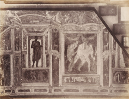 Fresco in a building in Pompeii, Italy, photograph, number: '73.', number: '11', inscription: