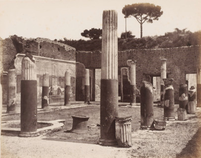 Maison Citariste, View of the ruins of Maison Citariste in Pompeii, Italy, photograph, number: