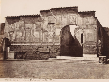 Termes Stabiennes fouilles 1824, Ruin of the Stabian Baths in Pompeii, Italy, Pompei, photograph,
