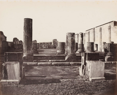 Ruins in Pompeii, Italy, Basilique prize du forum, 1818, Pompei, photograph, number: 'No. 4251.',