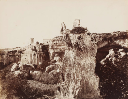 Latomie del Paradiso in Siracusa, View of Latomie del Paradiso in Syracuse, Sicily, photograph,