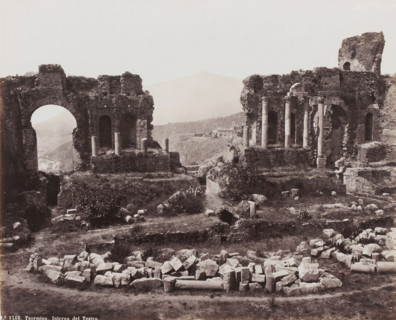 Interno del Teatro, Remains of the Amphitheater of Taormina, Italy, Taormina, photograph, number: