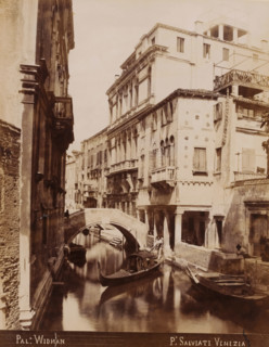 View of the Palazzo Rezzonico-Widmann in Venice, Pal. Widman, photograph, inscription: 'Venetie',