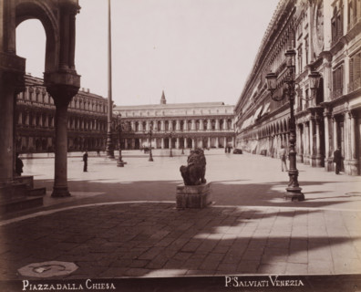 Piazza dalla Chiesa, View of St. Mark's Square from the Piazzetta dei Leoncini in Venice,