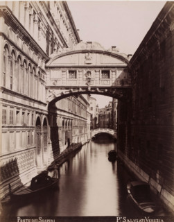 Ponte dei Sospiri, Bridge of Sighs in Venice, photograph, inscription: 'Venetie', photographer: