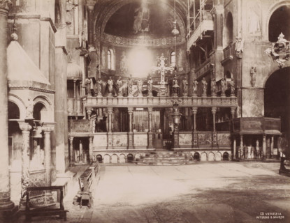Interno S. Marco, Interior of San Marco in Venice, Italy, Venezia, photograph, number: '131',