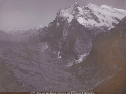 View of the Kleinen Scheidegg auf Grindelwald & Wetterhorn, View of the Grindelwald and the