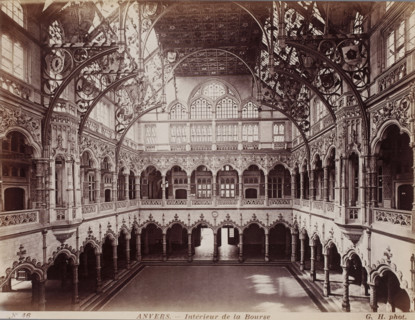 Interior of the Stock Exchange, Interior of the Stock Exchange in Antwerp, Belgium, Anvers,