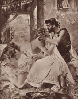 Télémaque retrouvant Ulysse, Photo reproduction of the painting 'Télémaque retrouvant Ulysse' by