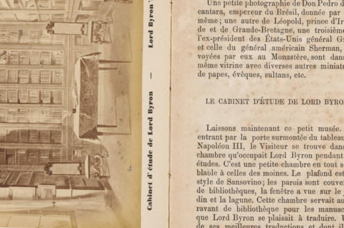 Cabinet d'étude de Lord Byron, Lord Byron's Study, Photographic reproduction of a drawing of Lord