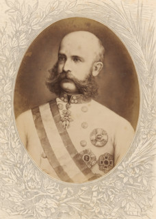 Photo reproduction of a painted portrait of Franz Joseph I, Emperor of Austria and King of Hungary,