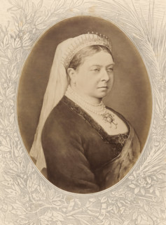 Photo reproduction of a painted portrait of Victoria, Queen of Great Britain and Ireland, Empress