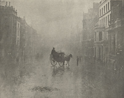Carriage on the street in London, 'Fine day in London', photomechanical print, photographer: Hector