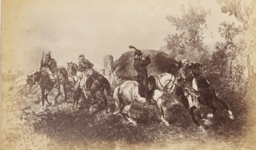 Photo reproduction of the painting 'Vanguard' by Charles Rochussen, photograph, reproduction, page,
