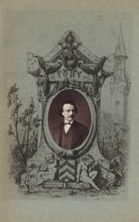 Portrait of Anton Bergmann, page, photomechanical print, c. 1871 - in or before 1875, paper,