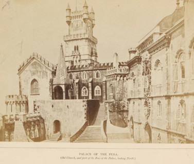 Palace of the Pena (Old church, and part of the Face of the Palace, looking north), View of the