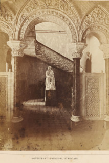 Stairwell in the Palácio de Monserrate near Sintra, Montserrat - Principal Staircase, photograph,