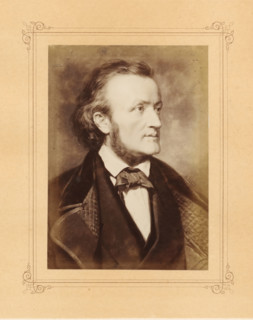 Photo reproduction of a painted portrait of Richard Wagner by Carl Jaeger, photograph,