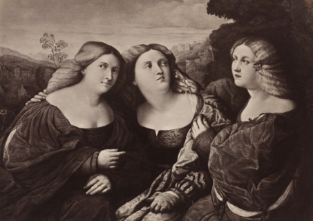 Photo reproduction of the painting The Three Sisters by Jacopo Palma il Vecchio, Palma Vecchio: Die