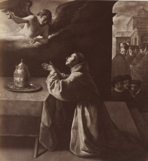 Fr. Zurbaran: St. Cölestin, Photo reproduction of the painting The Prayer of Saint Bonaventure by