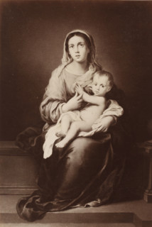 Photo reproduction of the painting Mary with Child by Murillo, Murillo: Madonna, photograph,
