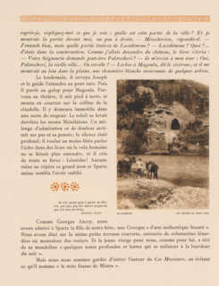 L'Eurotas, les restes du pont Turc, Travelers along the Eurotas, page, photomechanical print,
