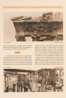 Le Parthénon, la frize occidentale, Western frieze of the Parthenon, page, photomechanical print,