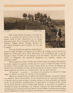 La caravane, de Mycènes a Némée, Caravan on its way from Mycenae to Nemea, page, photomechanical