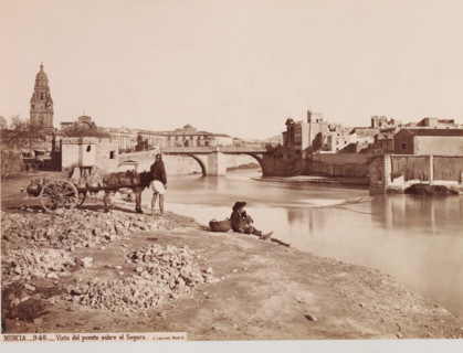 Murcia-Vista del puente sobre el Segura, photograph, photographer: Juan Laurent, c. 1857 - c. 1880,