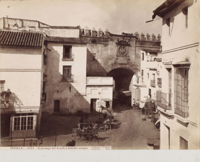 Sevilla-El postigo del aceite y muralla antigua, photograph, photographer: Juan Laurent, c. 1857 -