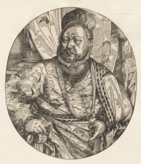 Portrait of Otto Heinrich von Schwarzenberg, print, album page, book illustration, Print is part of