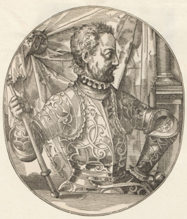 Portrait of Henry II, King of France, print, album page, book illustration, Print is part of an