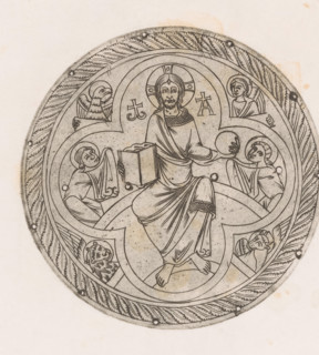 Part of the crown of Charlemagne, Facsimile of the plates of the crown of Charlemagne, print,