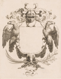 Coat of arms of the Marillac family, print, watermark, printmaker: Claude Mellan, 1608 - 1688,